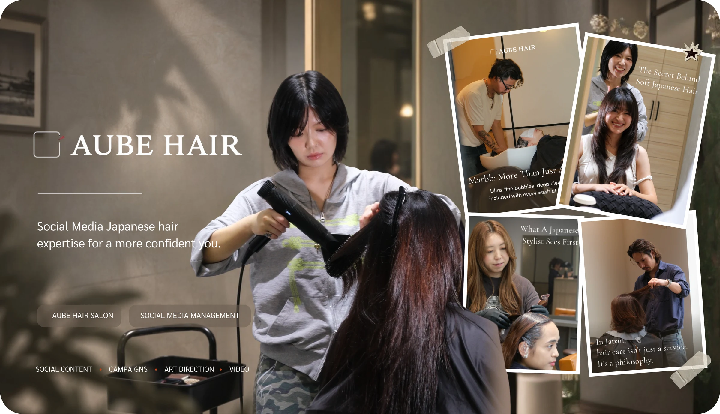 AUBE Hair Salon portfolio artwork